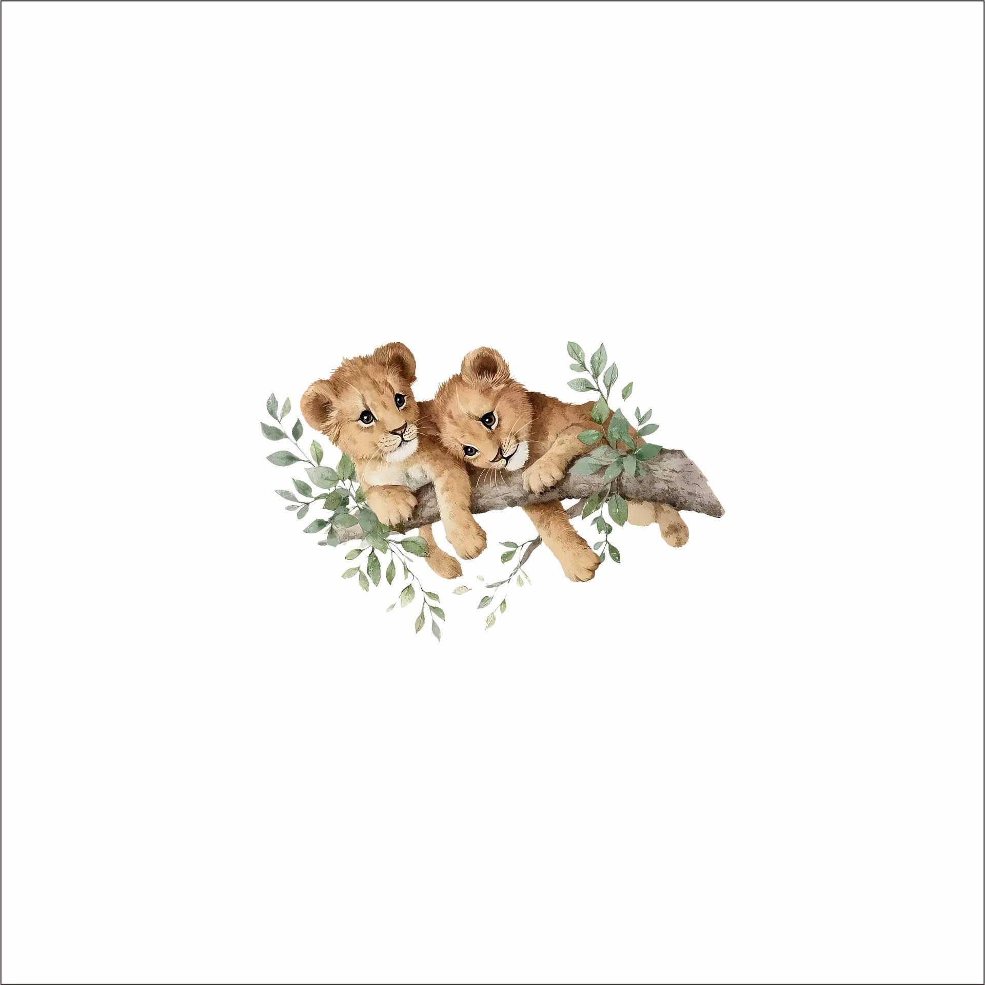 

Little Lion Wall Sticker For Kids Room Forest Animals Self Adhesive Wall Art 30x59cm разноцветный