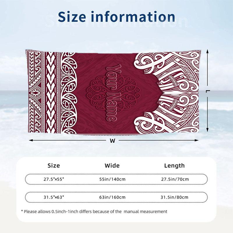 Decorative Artwork Theme Beach Towel Personalized Custom Name & Text Soft Quick Dry Beach Towel for Swimming Travel