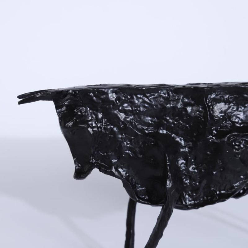 Picasso's Famous Sculpture of The Iron Cow, Abstract Art Cast Iron Black Cow Statue, Home Decoration, Gifts, Art Ornaments