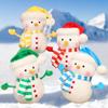 Adorable Plush Snowman Doll For Bedroom Decor Soft Stuffed Toy For Kids Christmas Gift