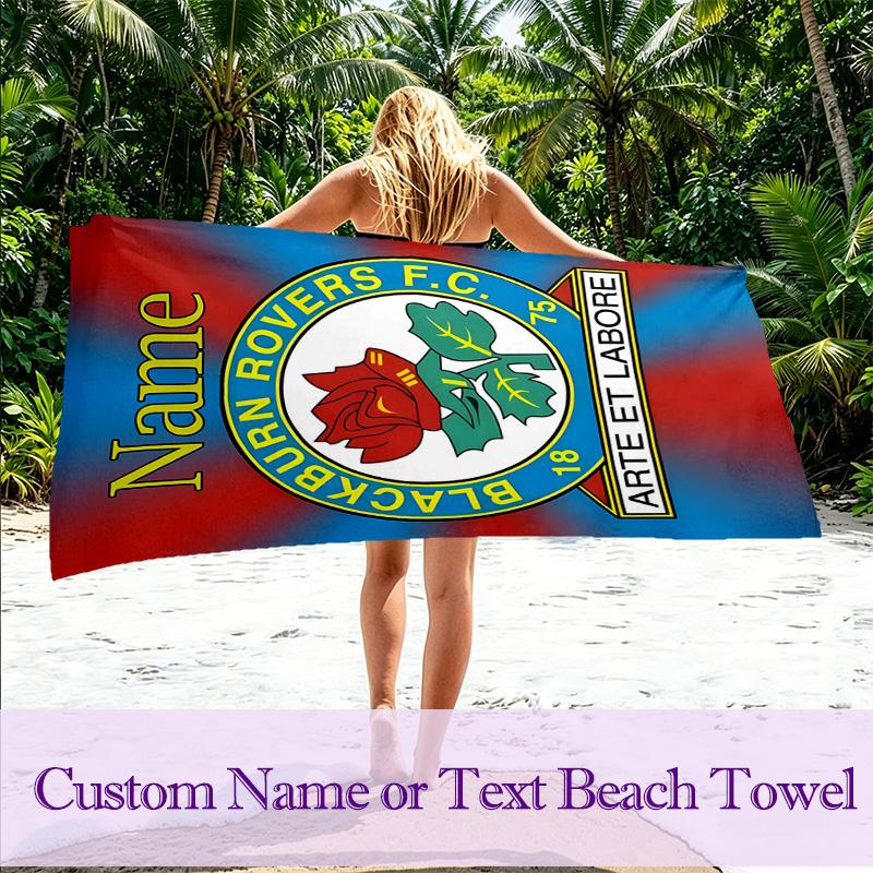 Blackburn Rovers Football Club (1) Beach Towel, Multi-purpose Beach Towel Perfect for Camping and Beach Vacations