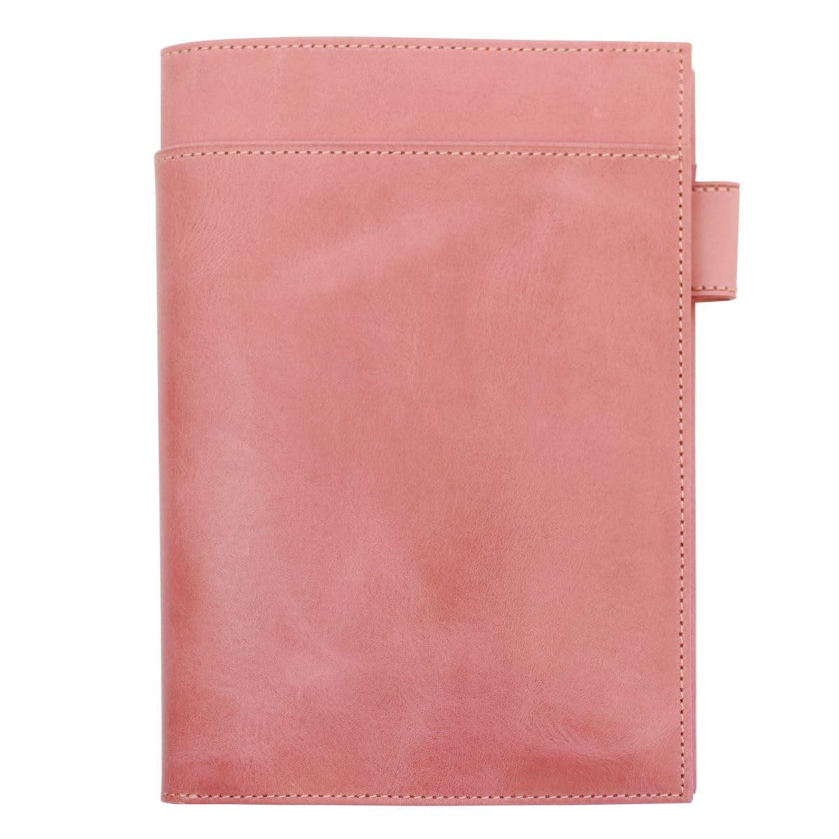 

Vitalita Bible Ring Diameter System Himeji Leather Notebook, 19mm, Notebook, [Pink] 7290-040