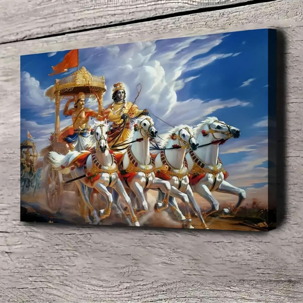 Frameless Canvas Oil Painting with Pine Wood Frame