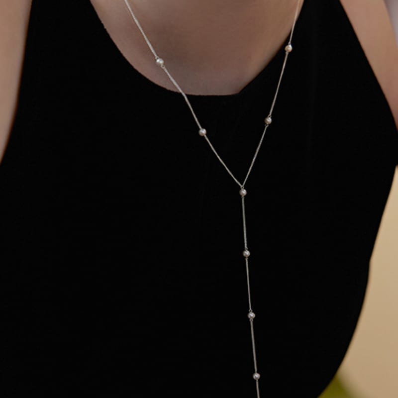 Lewe Y-pearl Long Drop Necklace