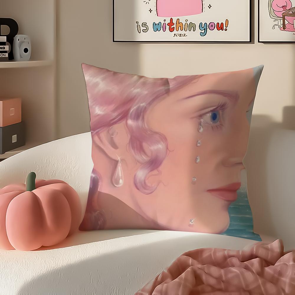 Creative Polish Art MMonika Marchewka Cushion Cover Pillowcase Short Plush Invisible zipper Room Sofa Cushion Cover