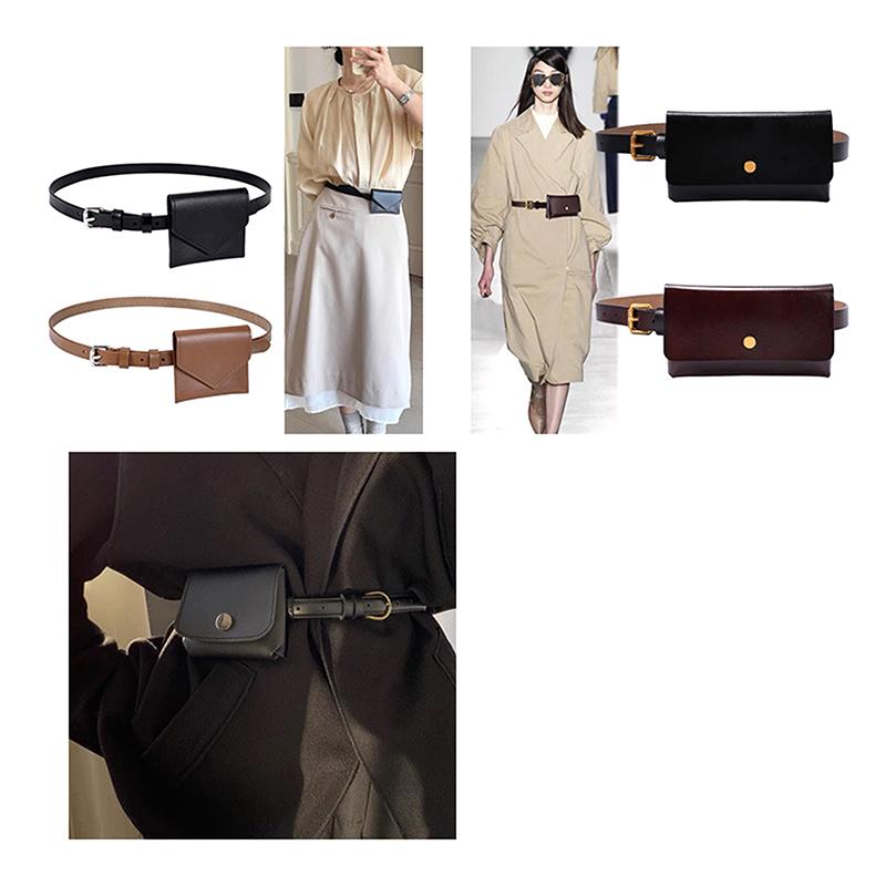 Elegant Leather Waist Belt Bag For Women Crossbody Waist Purse Fanny Pack Evening Clutch Mountaineering Bag Christmas Gifts