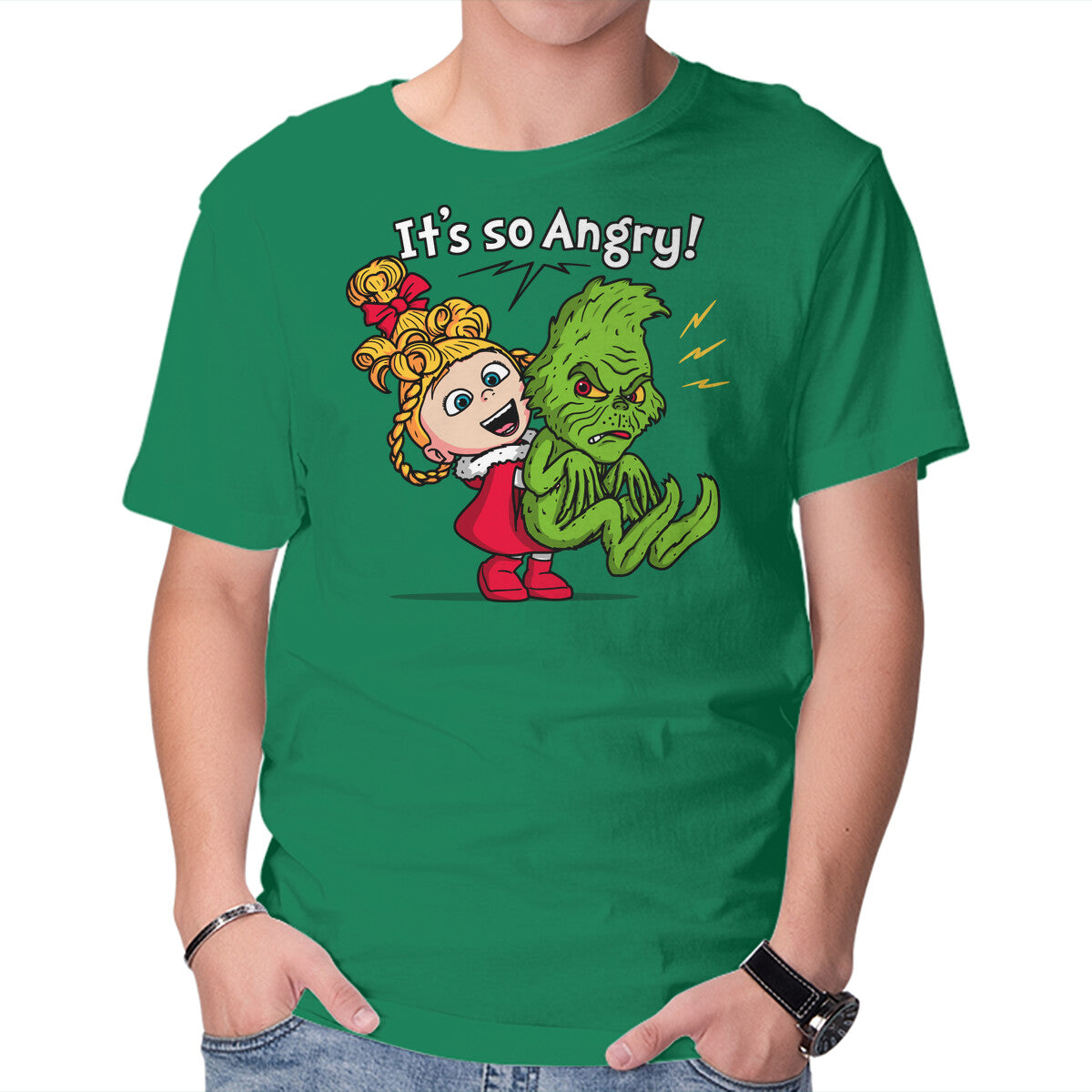 Unisex Crew Neck T-Shirt It s So Angry Graphic Short Sleeve Casual Tee S