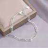 925 Silver Heart Shaped Bracelet For Women Retro Versatile Pink Crystal Charm Bracelets Party Jewelry
