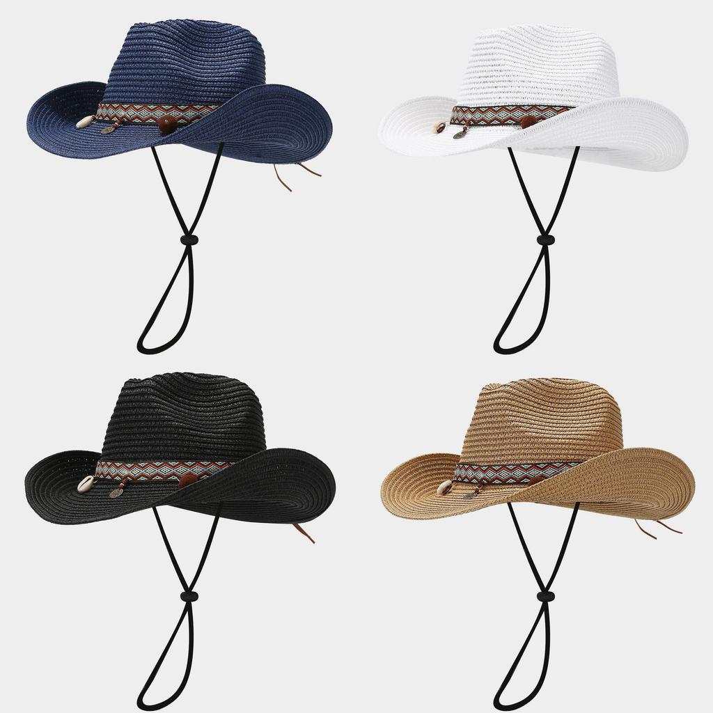 Style Straw Hat For Women Sun Protection Wide Brim Summer Beach Fashion Accessory