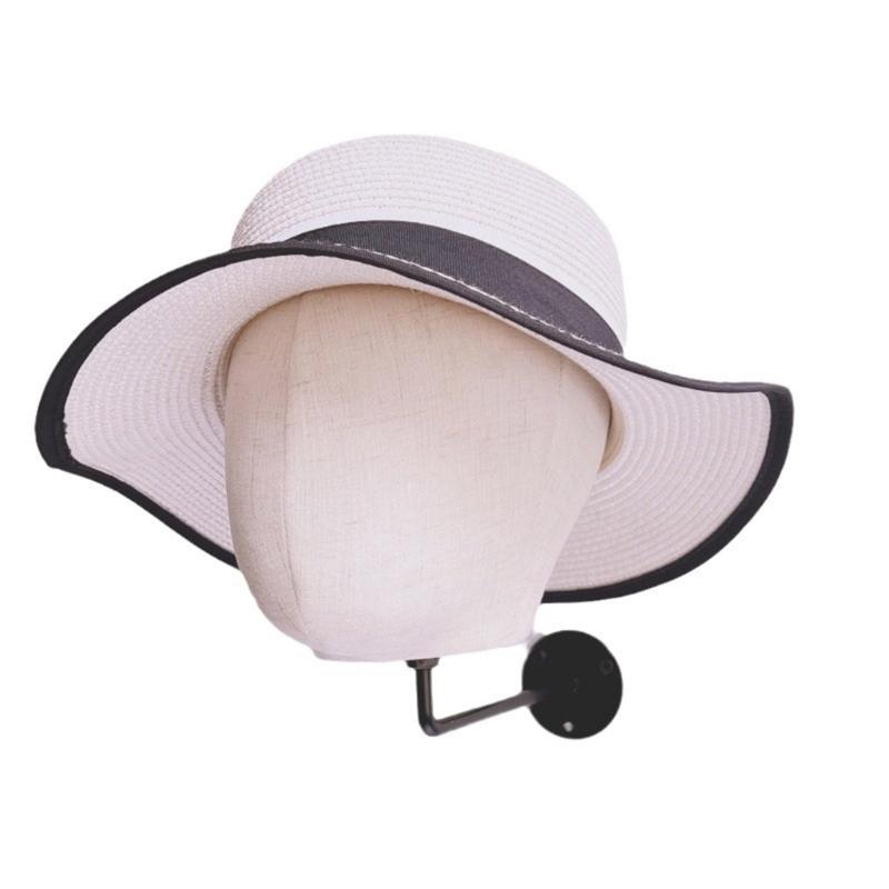 Practical Space Saving Fabric Covered Head Model Wall Hat Display Storage For Wigs And Hats Beauty Salon Equipment