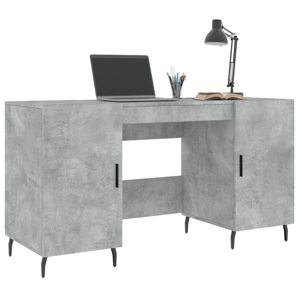 Desk Concrete Grey 140x50x75 cm Wood Based Panel