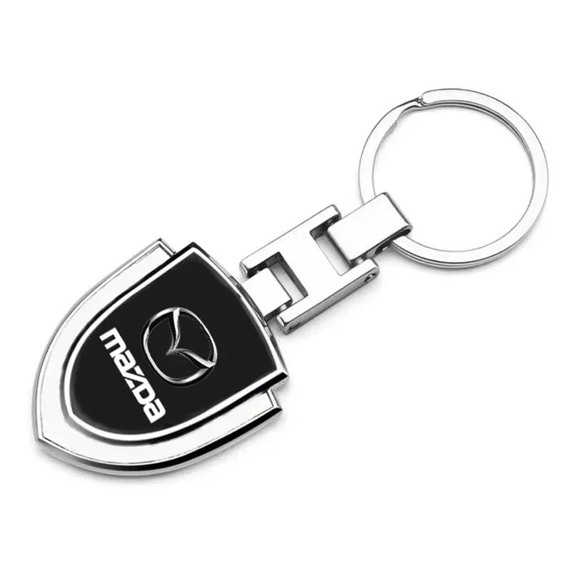 Car Styling Keychain Key 3D Metal Chain Ring Key Holder Styling For Mazda 2 3 4 5 6 7 8 ATENZA Axela 6 323 626 RX8 CX6 CX5 CX4