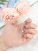 Brown Smudging False Nails with 3D Rose Setting Ultra-flexible Long Lasting Fake Nails for Manicure Lovers and Beauty Bloggers