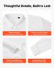 Herren Hemd zum Knöpfen, Herren Langarm Knitterfrei Button-Down Hemden, Slim Fit Weicher Stretch Stoff für Business Casual oder Formell, Arbeit,