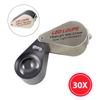 10X-40X Folding Loupe Magnifier Jewelry Magnifying Glass Triplet Lens Optical Glass Illuminated Magnifier with 6 LED 7 UV Lights