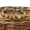8mm Natural Yellow Star Tiger Eye Gemstone Beads Jewelry Handmade Charm Bracelet 7.5" For Thanksgiving Gift CSB-25