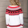 Ladies' Fashionable Heart-shaped Sweater, Loose And Versatile Valentine's Day Knitted Pullover Sweater