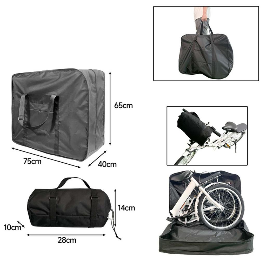 Foldable Bicycle Carrying Bag, Transport Case, Accessories, Collapsible