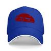 Red Sports Car Logo Black Baseball Cap with White Trim Classic Adjustable Fit for Automotive Enthusiasts and Streetwear Fans