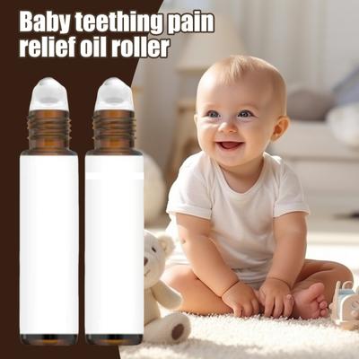36925 Pcs Baby Teething Oil Roller for Cheeks And Jawline Use Teething Roller Natural Teeth Pain Relief Roller Teething