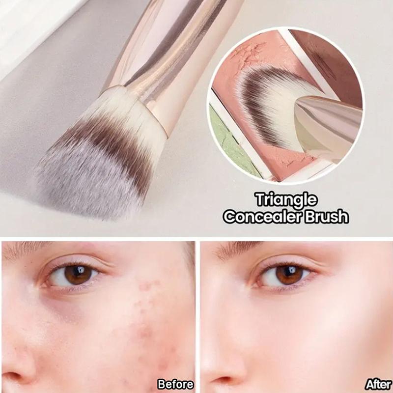 1/2/5Pcs Foundation Makeup Brush Double-Ended Flat/Angle Top Contour Brush For Beauty Blending Liquid Powder Concealer Cream