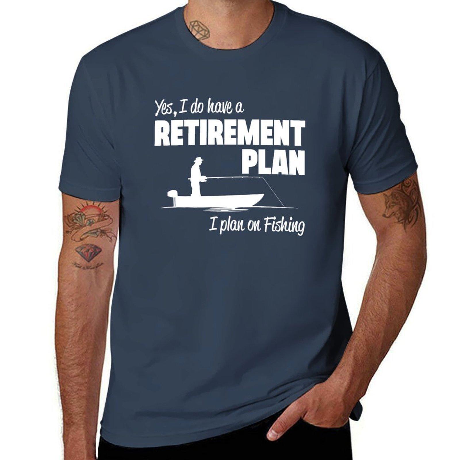 Yes I Have A Retireunisext Plan I Plan On Fishing Tshirt Work Wear Lightweight Tee S