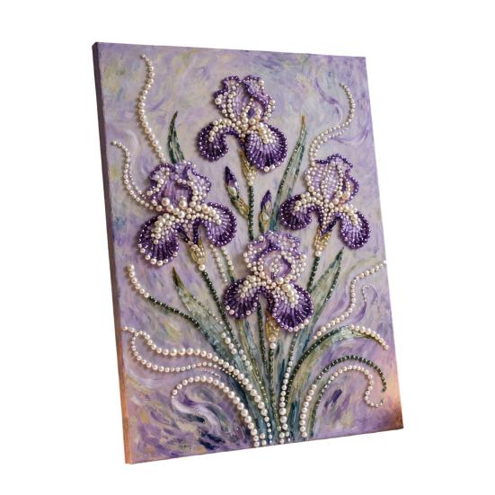 

Набор для рисования жемчугом DIY Легкое интуитивное творчество Рисование цветочного узора на холсте с предварительной печатью Стартовый набор 5D-искусства жемчугом E