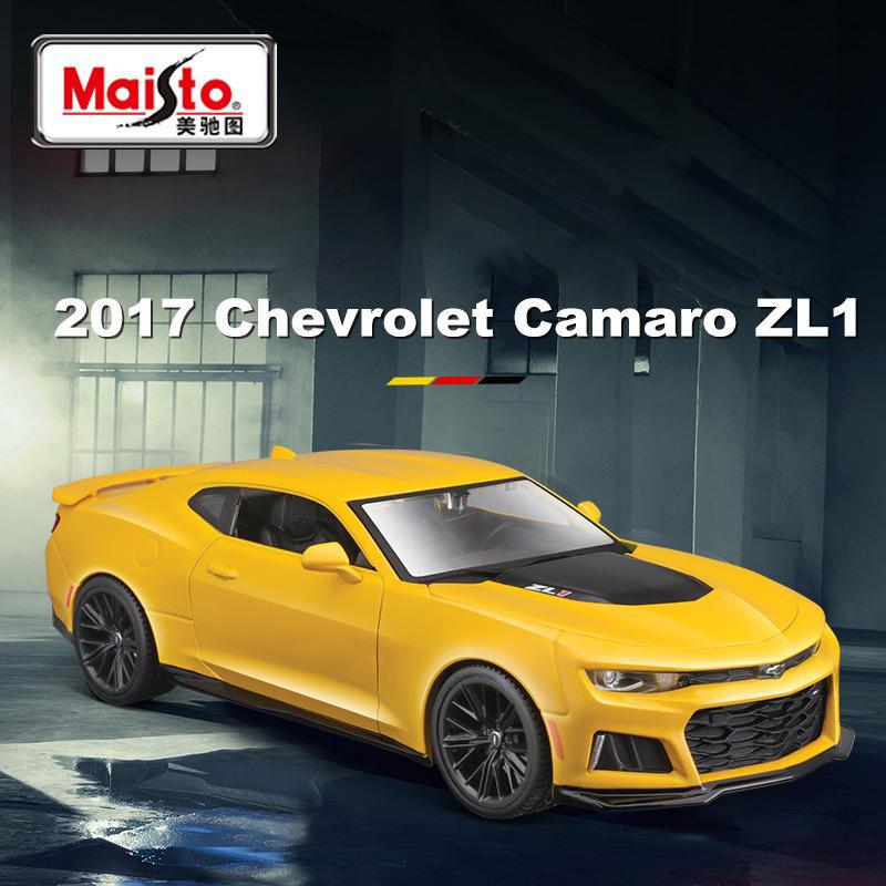 AABKA1 Maisto 1:24 Chevrolet Camaro ZL1 2017 Alloy Car Diecasts & Toy Vehicles Miniature Scale Model Car Toys For Children