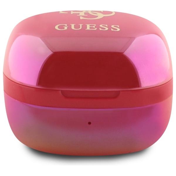 Guess Słuchawki Bluetooth Gutwsj144Esf   Tws + Stacja Dokująca Fuksja/Fuschia Iridescent 4G Printed Logo