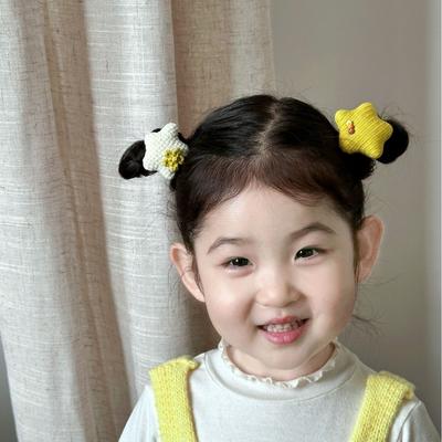 Herbst und Winter Blume Kleiner Duft Stern Haargummi Baumwollgefüllt Dreidimensional Kinder Haaraccessoires Süßes Baby Haargummi