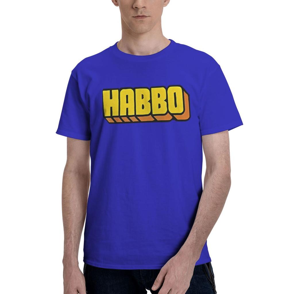 Habbo Hotel 100 Cotton Casual Breathable Confortable Men Top Mens TShirts Graphic Tee