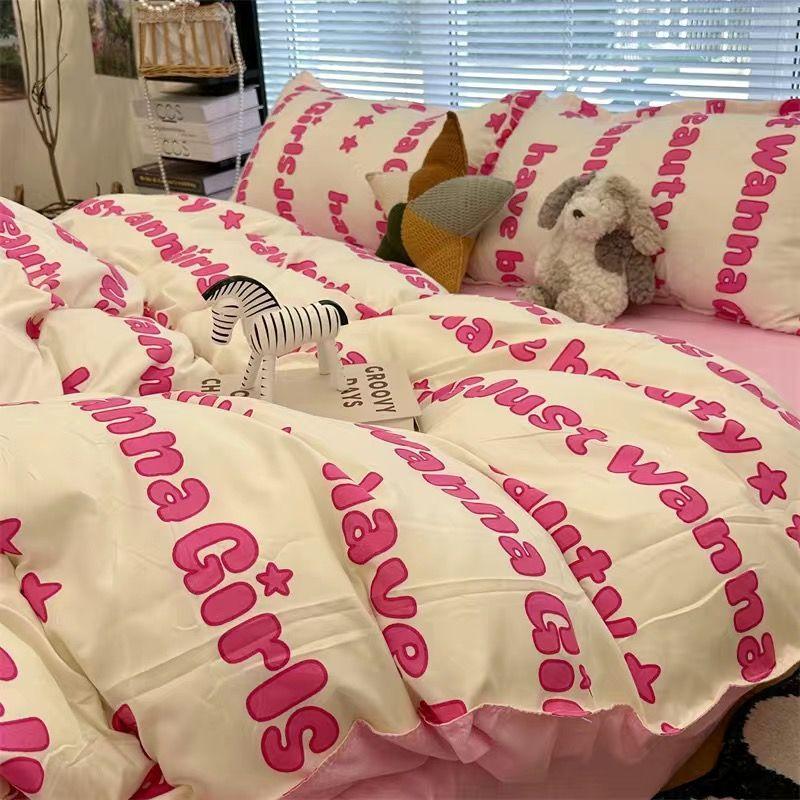 

Пасторальный стиль Ins Фиолетовые тюльпаны Нехлопковый Полностью хлопковый Девичье сердце Постельное белье Пододеяльник Набор из четырех предметов Студенческий набор из трех предметов 1.2 Three-piece set (dormitory) Nami K