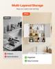 Bathroom Wall Cabinet, 2 Doors & Adjustable Shelf, Over the Toilet Storage Medicine Cabinet Wall Mounted, Hanging Organizer with Shelves & Open