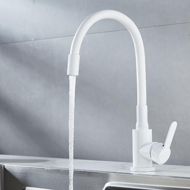 

Stainless Steel Kitchen Faucet with Flexible Spray Hose