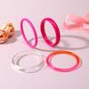 4Pcs/Set Wristband Acrylic Bracelets Set Stackable Translucent Boho Bracelets Bohemia Hand Ring Curved Tube Bangle Summer