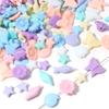 50-100pcs/lot Mix Color Acrylic Beads Butterfly Flower Star Loose Beads Marine Animal Beads For Jewelry Making DIY Accessories