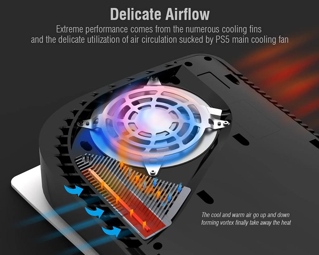 ElecGear PS5 NVMe SSD Heat Pipe Solid Aluminum Heatsink Cooler for PlayStation 5 Internal PCIe NVMe Gen4 Gaming with Thermal Pad and Redesigned SSD