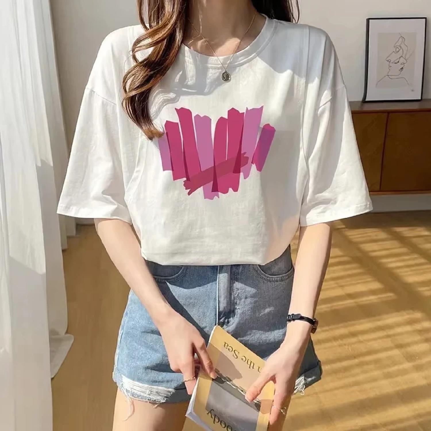 

T-shirt Short Sleeve Round Neck Summer Clothing Fashion Personality Graphic T Shirts Aesthetic Clothes Vintage Women Clothing XXXXXL