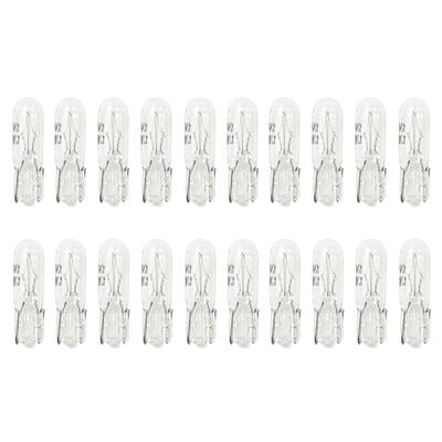 20Pcs Halogen T5 W2W Bulb 12V Car Instrument Lights Dashboard Bulb Auto Interior Warnning Light