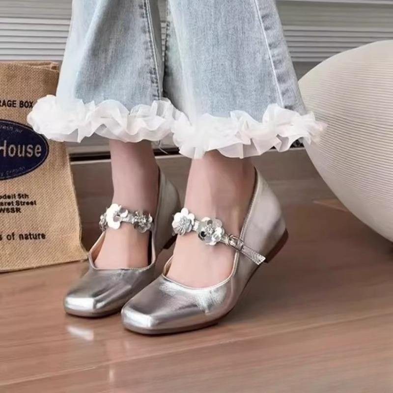 Insole Height-increasing Shallow Opening Ballet Single Shoes Versatile Shoes