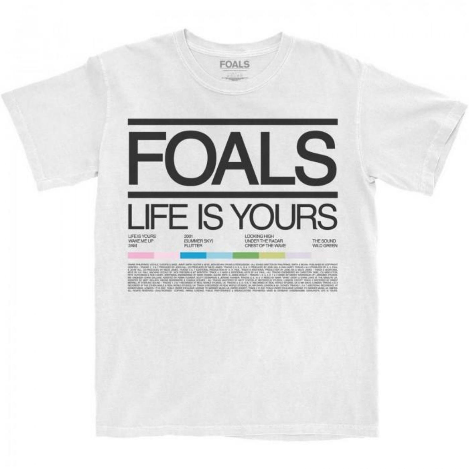 

Foals Unisex Adult Life Is Yours Track List Cotton T-Shirt S чёрный