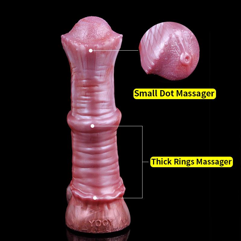 Ny Heste Penis Extender Enlargement Myk Flytende Silikon Cock Sleeve Sexleketøy For Menn Bærbar Dyr Dildo Voksen Sexy