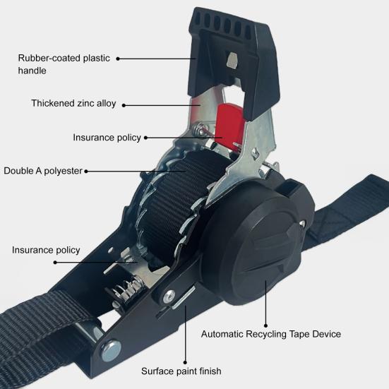200/300CM Zatahovací ráčnový popruh Heavy Duty Samonavíjecí Motocykl Nákladní automobil Zabezpečení nákladu Stěhování nábytku Auto Upínací popruh