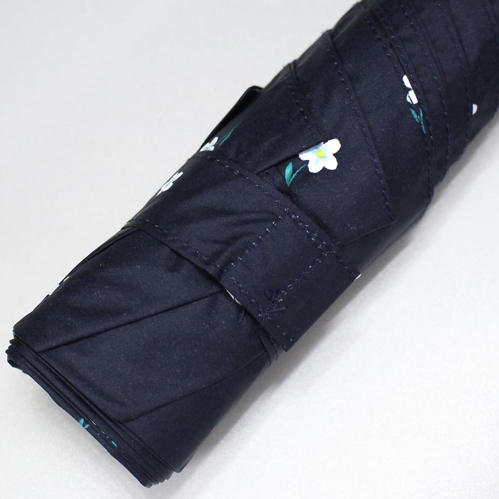 Nifty Colors Folding Petit Fleur Automatic Mini 2488NV Umbrella, Light-Shielding 50,
