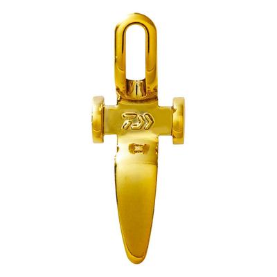 Daiwa Köderhakenhalter, Metall Gold, mit großem Gummiring (10-14mm) und kleiner Gummiring (8-10mm), 07753093