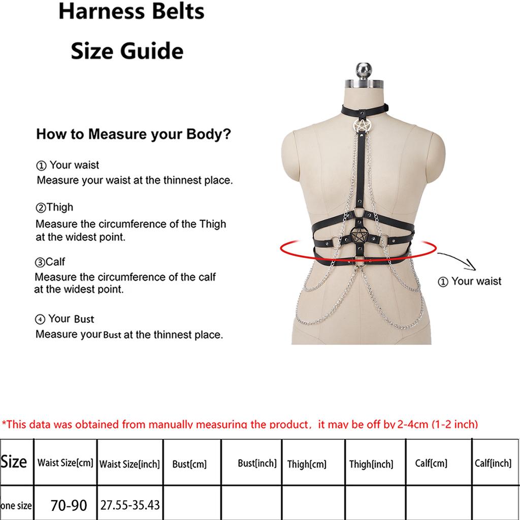 Women Body Harness Sexy Goth Fetish Clothing Bondage Chain Chest Harness Belt Lingerie Exotic Accessories