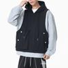 Mens Loose Heavyweight Thick Hoodie Fake Two-piece Vest Outdoor Style 2025