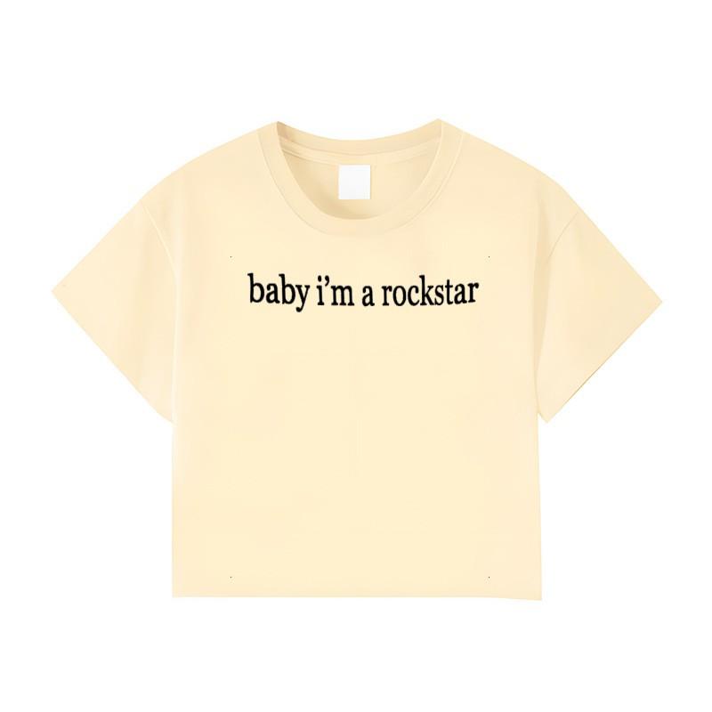 Lisa Rockstar Pop-Up Shop Same Print T-Shirt K-Pop Fans Casual Short Sleeve Top