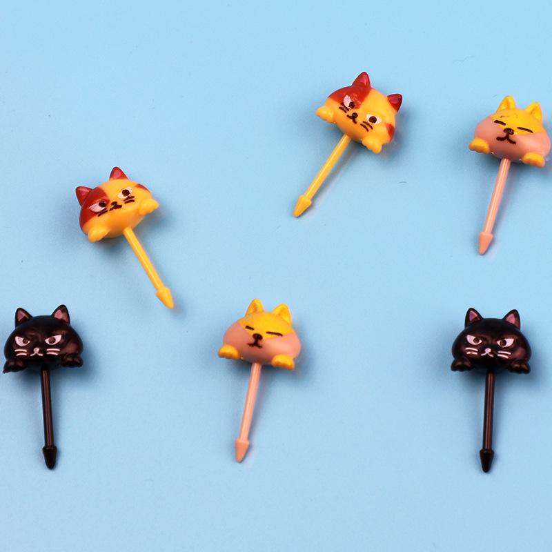 Kinderen Anime-Stijl Dier Vruchtenvork Prikkertjes Set - Giraffe Cartoon Ontwerp voor Bento en Snacks