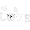Liebesherz Wanduhr Aufkleber DIY Abziehbild Dekorativ Praktisch Robust Leise Heimdeko für